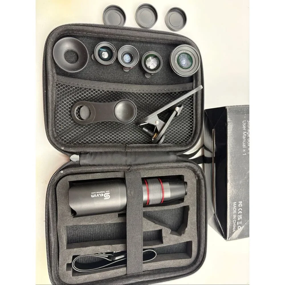 Selvim 4-in-1 Smartphone Camera Lens Kit 22X Telephoto Wide Angle Macro Fisheye